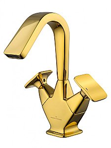 Смеситель для раковины высокий WONZON & WOGHAND SHAKESPEARE, Темное золото (WW-651103-DG) купить в интернет-магазине сантехники Sanbest