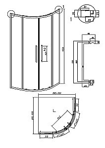 Душевой уголок Grossman Cosmo 301.K33.02.9090.10.02 90x90 стекло шиншилла/профиль хром купить в интернет-магазине Sanbest