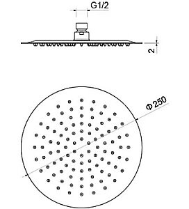 Верхний душ Aquatek AQ2073CR хром купить в интернет-магазине сантехники Sanbest