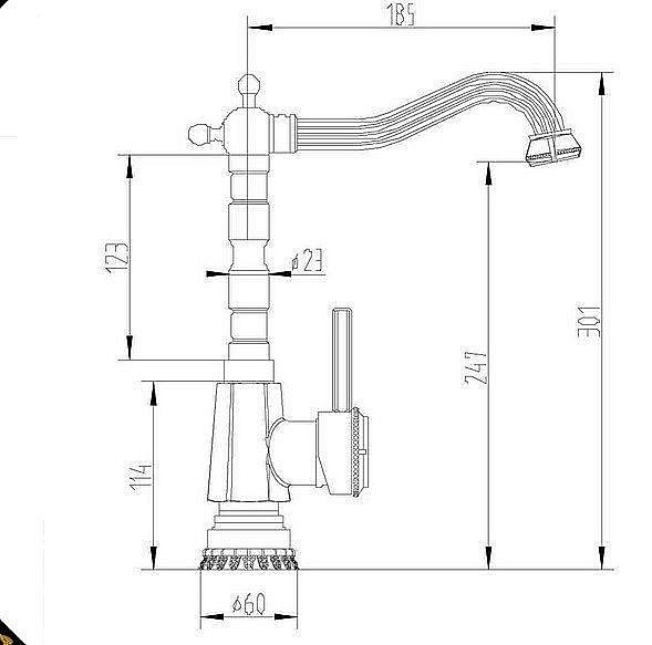 Смеситель для кухни Zorg Antic A 306K-BR Бронза купить в интернет-магазине сантехники Sanbest