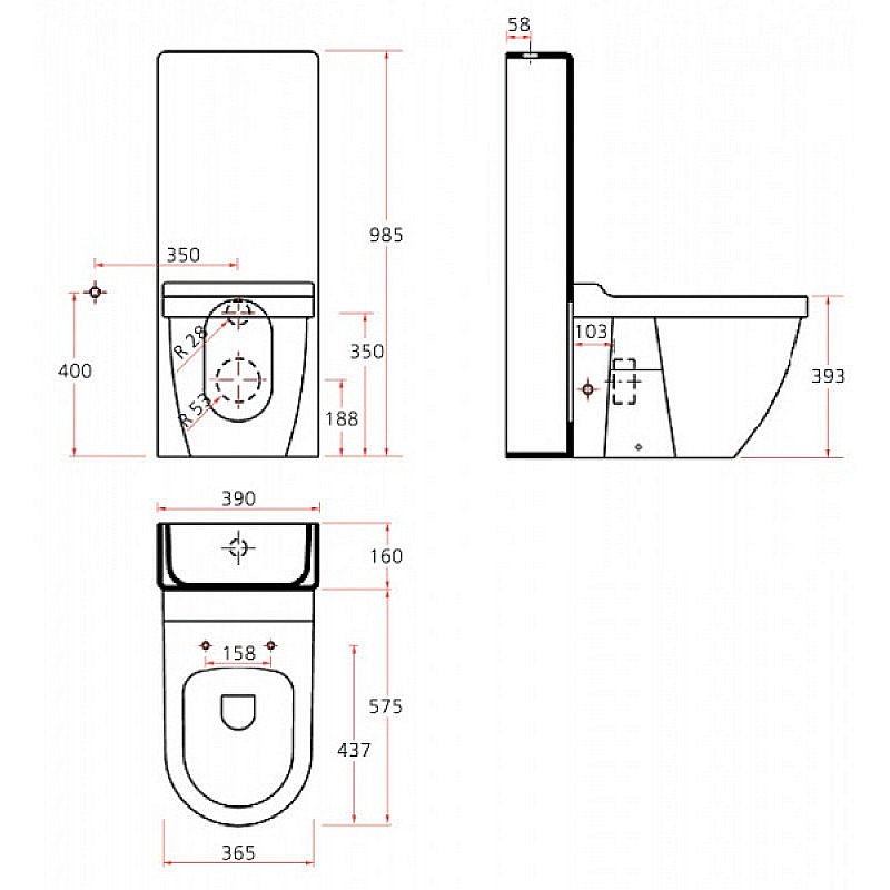 Унитаз напольный Creavit Dream DR350.00100 белый купить в интернет-магазине Sanbest