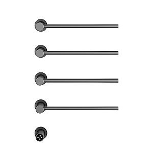 Полотенцесушитель электрический Vincea VTD-2H1GM вороненая сталь, таймер купить в интернет-магазине сантехники Sanbest