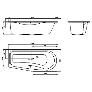 Ванна Bette Luna 2750-000 PLUS 170x75 Белый купить в интернет-магазине Sanbest