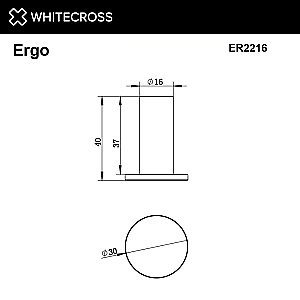Крючок WhiteCross Ergo ER2216GLB золото брашированное купить в интернет-магазине сантехники Sanbest