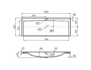 Раковина Акватон Айрис М 120 1A73283KAG010 белая купить в интернет-магазине Sanbest