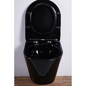 Унитаз подвесной Esbano CLAVEL ESUPCLAVB безободковый, с крышкой микролифт, черный купить в интернет-магазине Sanbest