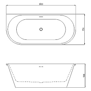 Ванна Azario ELCON 180х75 ELC18075 белая купить в интернет-магазине Sanbest
