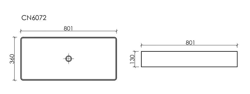 Раковина Ceramica Nova Element CN6072MB черная матовая купить в интернет-магазине Sanbest