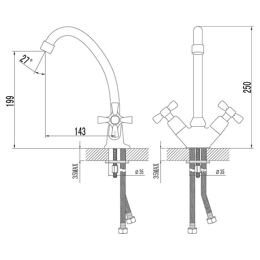 Смеситель для кухни Lemark Benefit LM2504C купить в интернет-магазине сантехники Sanbest