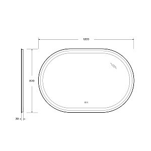 Зеркало с LED подстветкой Cezares GIUBILEO CZR-SPC-LED-TCH-WARM 120x80 в ванную от интернет-магазине сантехники Sanbest