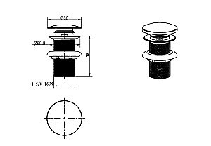 Донный клапан для раковины Boheme Imperiale 611/2 купить в интернет-магазине сантехники Sanbest