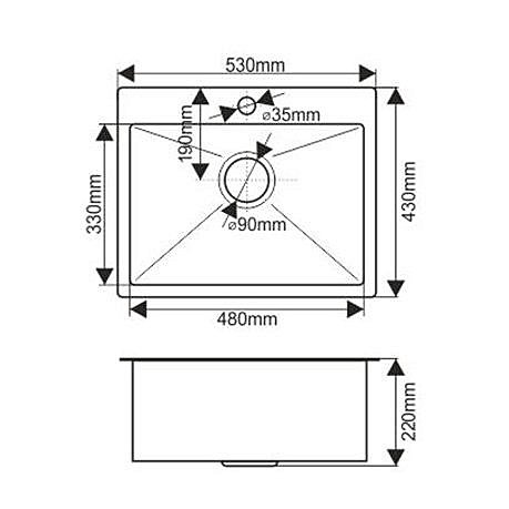 Кухонная мойка Melana ProfLine D5343H сатин купить в интернет-магазине сантехники Sanbest