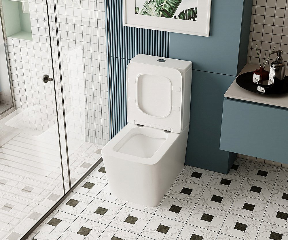 Унитаз ABBER Rechteck AC1210 с крышкой микролифт, с бачком, безободковый купить в интернет-магазине Sanbest