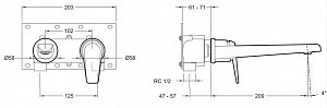 Cмеситель для раковины Jacob Delafon AVID E97358-CP купить в интернет-магазине сантехники Sanbest