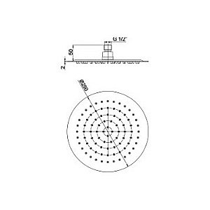 Верхний душ PAINI 50CR759UP25E хром купить в интернет-магазине сантехники Sanbest
