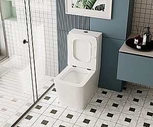 Унитаз ABBER Rechteck AC1210 с крышкой микролифт, с бачком, безободковый купить в интернет-магазине Sanbest