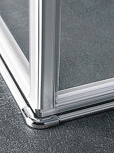 Душевой уголок Kermi Raya RA 1GR+TWD 100x80 стекло прозрачное/профиль хром правый купить в интернет-магазине Sanbest