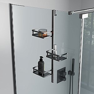 Полка Veconi Moderno MD-GR-C9 брашированный графит купить в интернет-магазине сантехники Sanbest