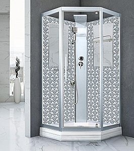 Душевая кабина Niagara Luxe NG-7799WBK 90x90 серебро купить в интернет-магазине Sanbest