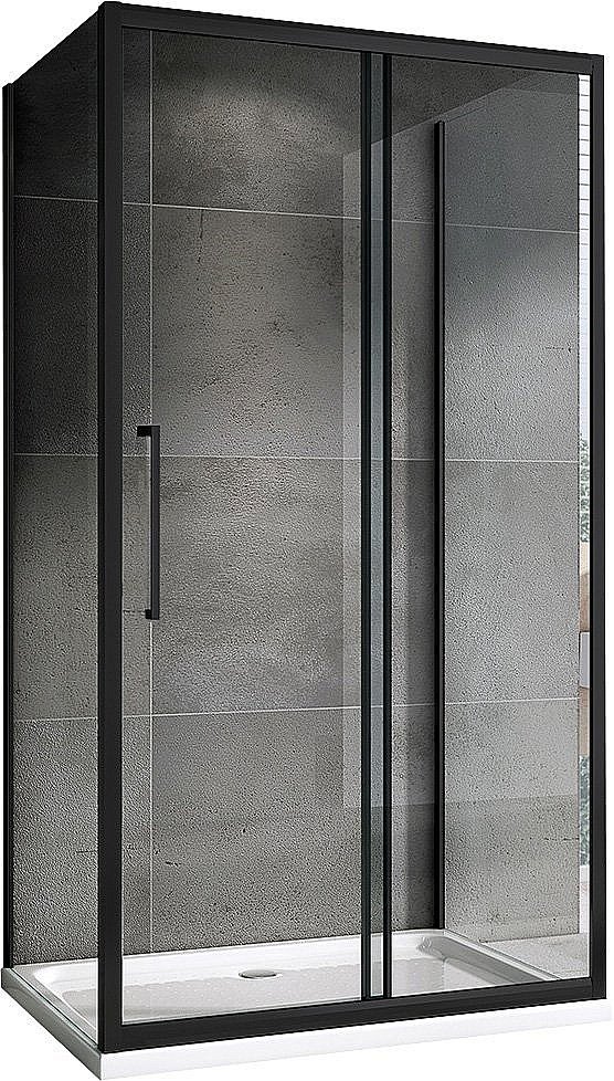 Душевой уголок ABBER Schwarzer Diamant AG30120BH-S85B-S85B 120x85 стекло прозрачное/профиль черный купить в интернет-магазине Sanbest