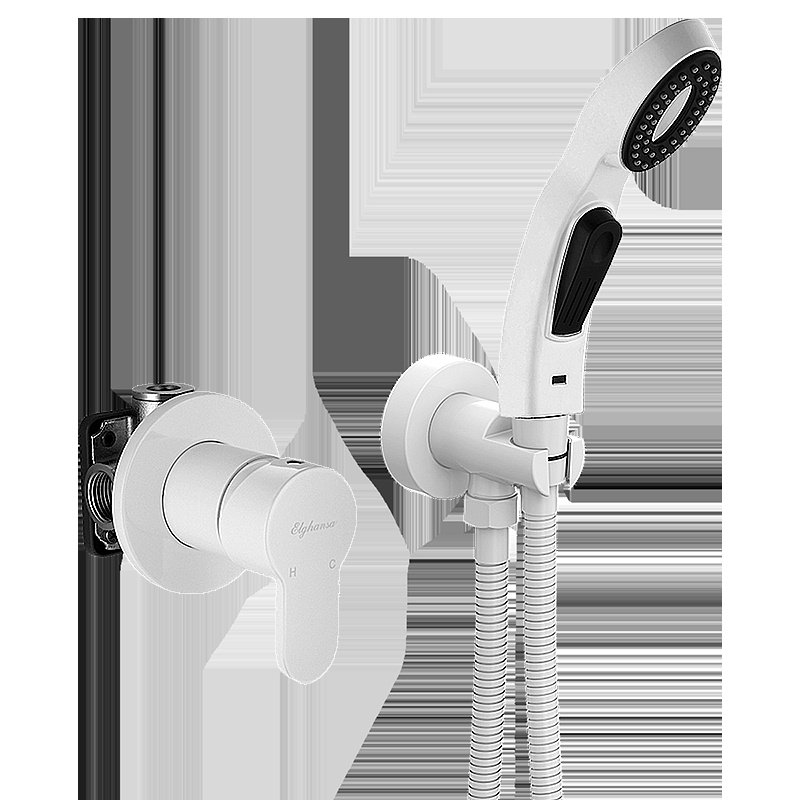Гигиенический душ Elghansa Dynamic 34R1083-White (Set-107) белый купить в интернет-магазине сантехники Sanbest