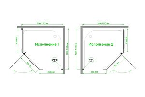 Душевой уголок Royal Bath TR RB110TR-T-BL 110х110 прозрачное стекло/профиль черный купить в интернет-магазине Sanbest