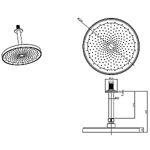 Верхний душ Aquatek AQ2070CR хром купить в интернет-магазине сантехники Sanbest