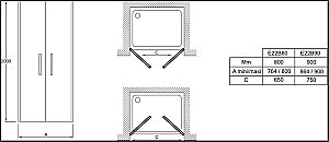 Душевая дверь Jacob Delafon CONTRA E22B80-GA 80 купить в интернет-магазине Sanbest