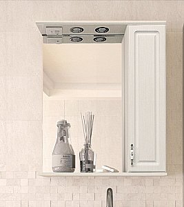 Зеркало со шкафом Style Line Олеандр-2 65/С ЛС-00000202 светлое дерево в ванную от интернет-магазине сантехники Sanbest