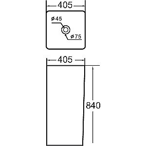 Раковина напольная SantiLine 40,5 SL-4013 белая купить в интернет-магазине Sanbest