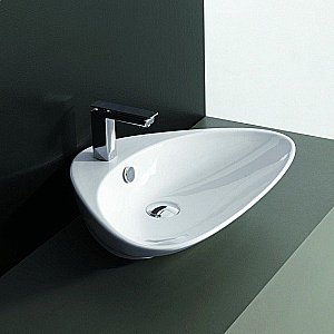 Раковина накладная Artceram PLETTRO 60 PTL001 01 00 bi белая купить в интернет-магазине Sanbest