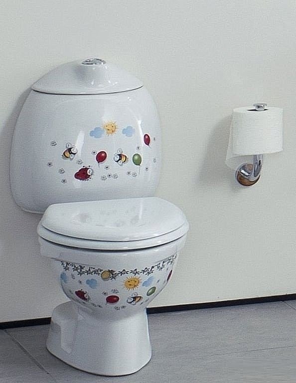 Унитаз детский CREAVIT COCUK CK300-11 белый с декором, с бачком купить в интернет-магазине Sanbest