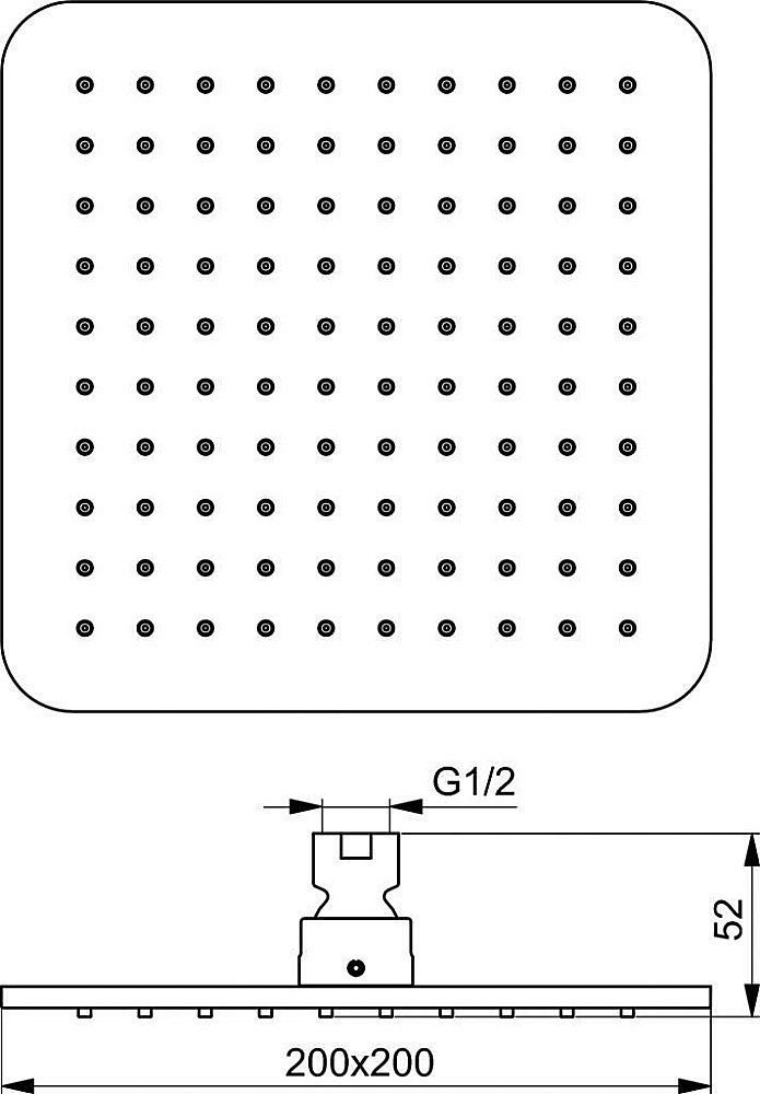 Верхний душ Ideal Standard IDEALRAIN B0024XG купить в интернет-магазине сантехники Sanbest