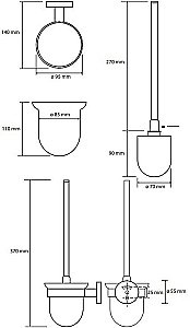 Ершик для туалета Bemeta Brilo 161113017 золото купить в интернет-магазине сантехники Sanbest
