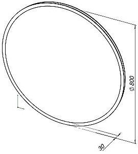 Зеркало Aquanet Оптима D 80 в ванную от интернет-магазине сантехники Sanbest
