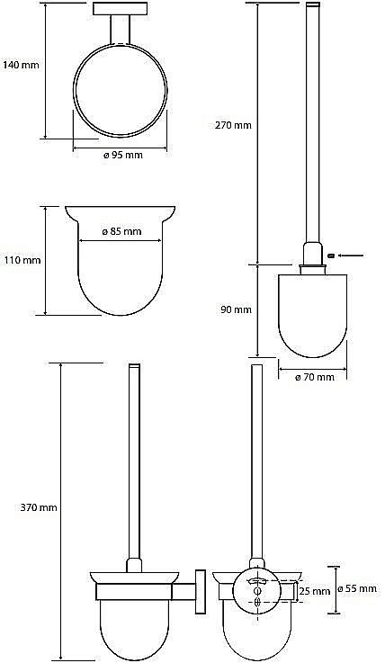 Ершик для туалета Bemeta Brilo 161113017 золото купить в интернет-магазине сантехники Sanbest