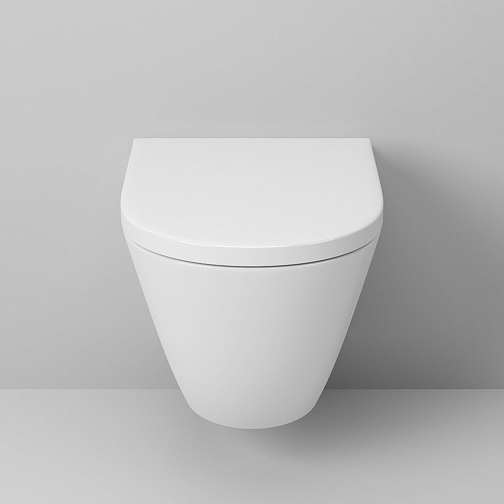 Унитаз подвесной Grossman GR-4411 безободковый, с крышкой микролифт, белый глянцевый купить в интернет-магазине Sanbest