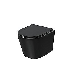 Унитаз подвесной Grossman Tornado GR-4477BMSQ безободковый, с крышкой микролифт, слив-торнадо, черный матовый купить в интернет-магазине Sanbest