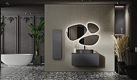 Тумба с раковиной Jorno Stone 100 белая для ванной в интернет-магазине Sanbest