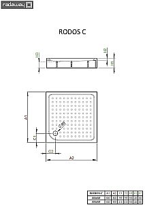 Душевой поддон Radaway Rodos C 4K99155-04 90x90 белый купить в интернет-магазине Sanbest