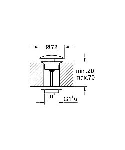 Донный клапан для раковины Grohe 65808000 купить в интернет-магазине сантехники Sanbest