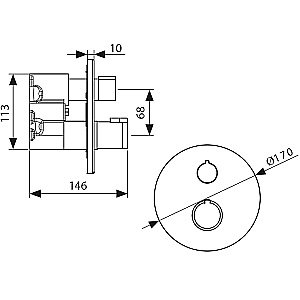 Смеситель для душа Kaiser Areva 08077 купить в интернет-магазине сантехники Sanbest