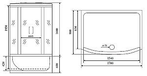 Душевой бокс Timo Lux T-7770 New купить в интернет-магазине Sanbest