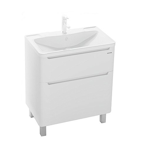 Тумба с раковиной напольная Grossman АДЕЛЬ 70 белая для ванной в интернет-магазине Sanbest