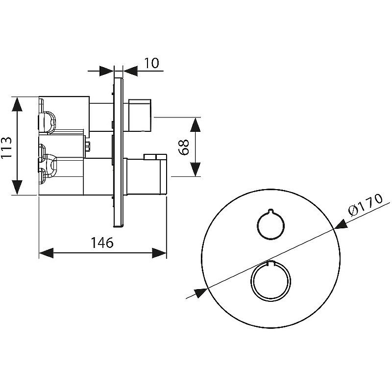 Смеситель для душа Kaiser Areva 08077 купить в интернет-магазине сантехники Sanbest