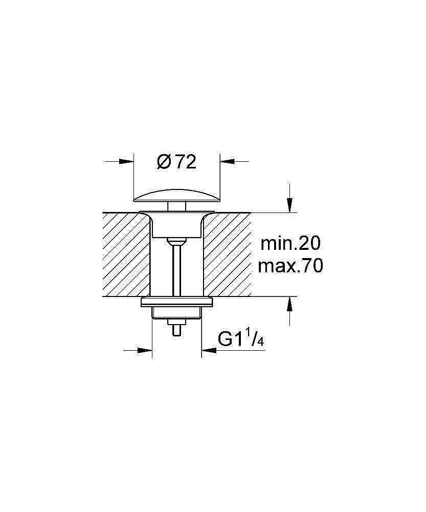 Донный клапан для раковины Grohe 65808000 купить в интернет-магазине сантехники Sanbest