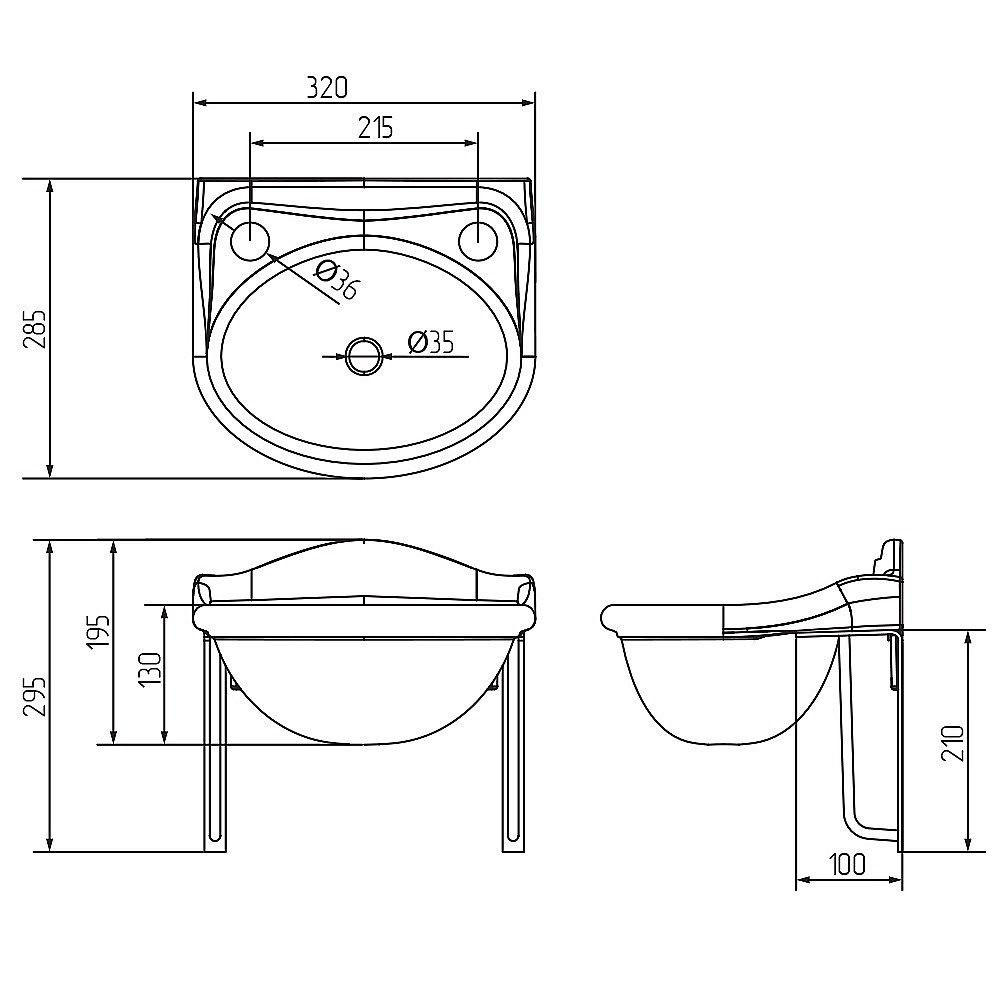 Раковина подвесная Migliore Milady 32 22817 белая, золото купить в интернет-магазине Sanbest