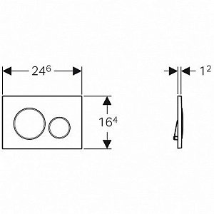 Кнопка для инсталляции Geberit Sigma 20 115.882.KH.1 купить в интернет-магазине сантехники Sanbest