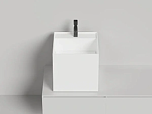 Раковина накладная Salini ARMONIA SQUARE TOP 03 S-Sense 130513TG 45 без отверстия под смеситель, белая купить в интернет-магазине Sanbest