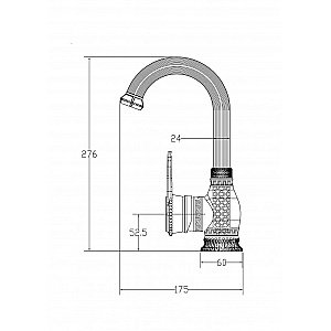 Смеситель для раковины Milacio Vitoria MC.506.WH белый купить в интернет-магазине сантехники Sanbest